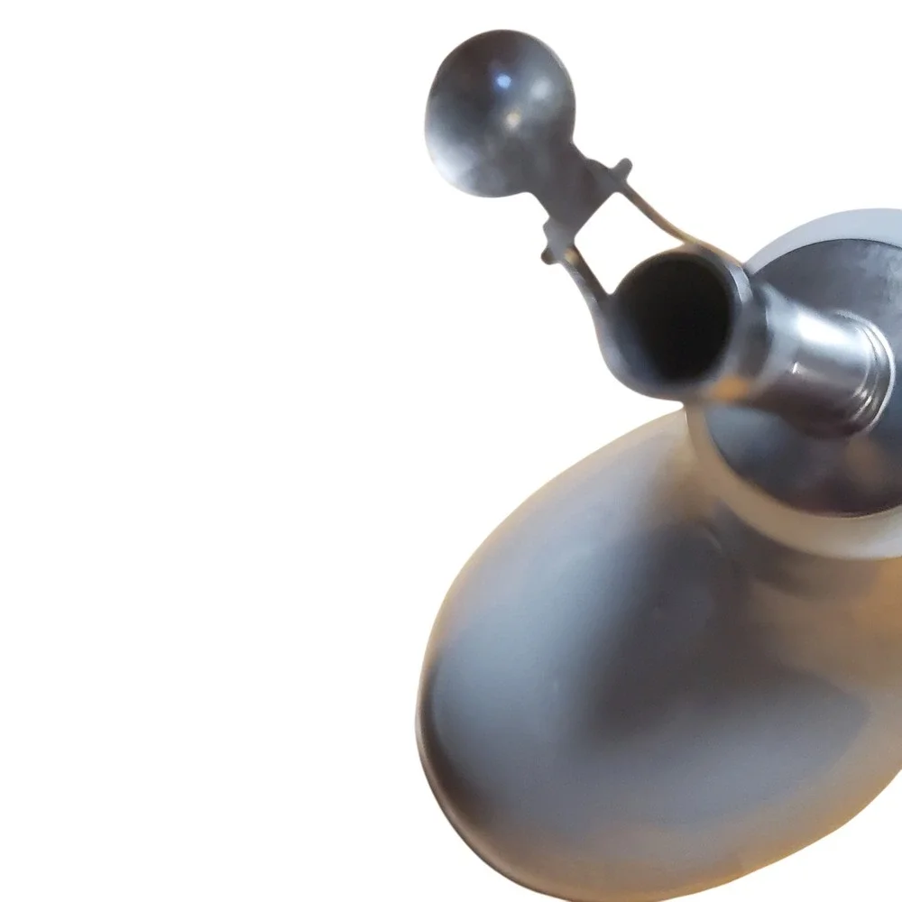 Rachael Ray Set of 2 Ceramic Gray Teardrop‎ Oil Vinegar Cruets Dispensers